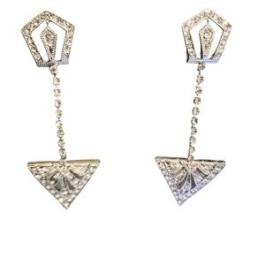 Banana Republic Silver Geometric Earrings